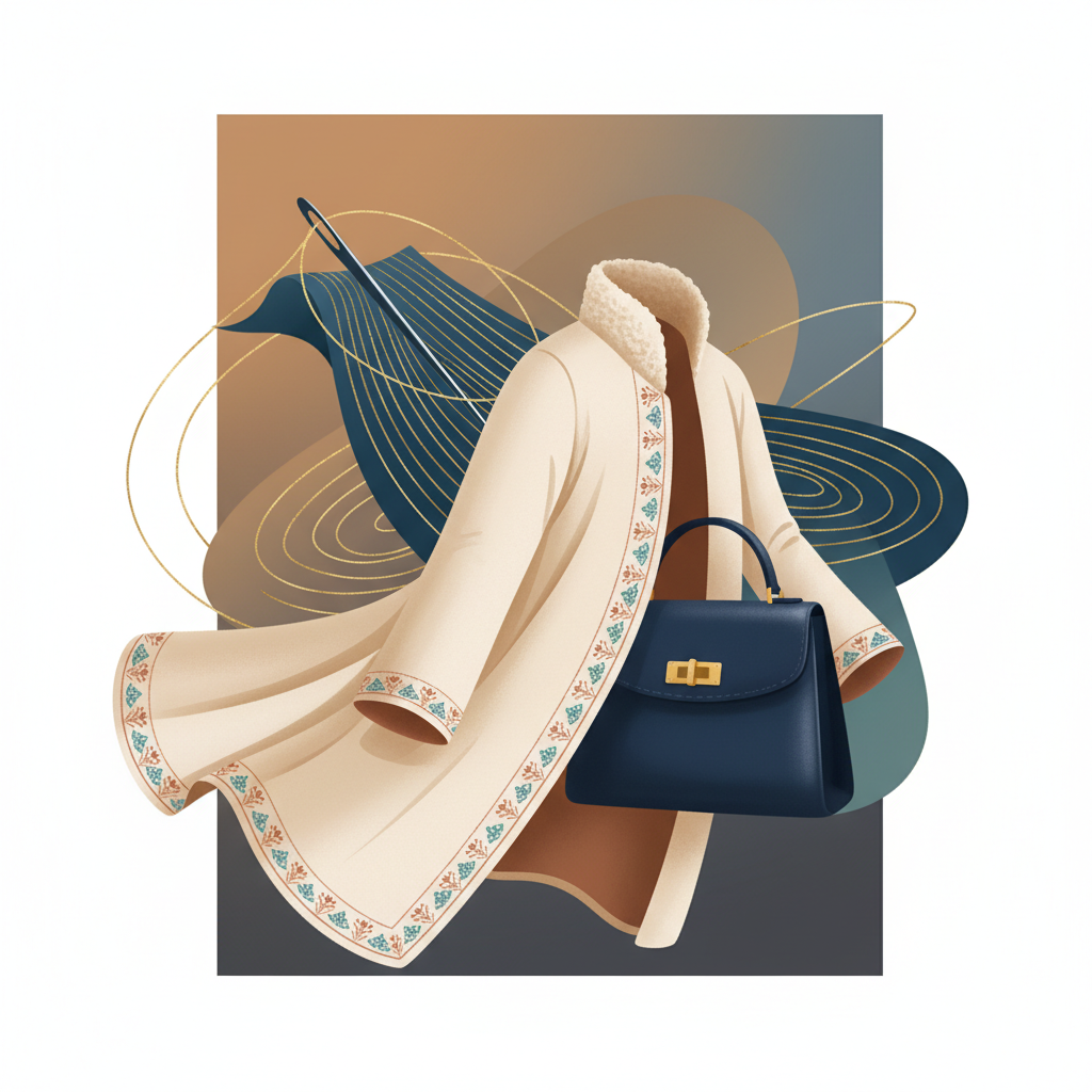 Illustration for Unveiling the Art of Detail: Exquisite Finishing on Claudia's Luxury Alpaca Jackets and Purses