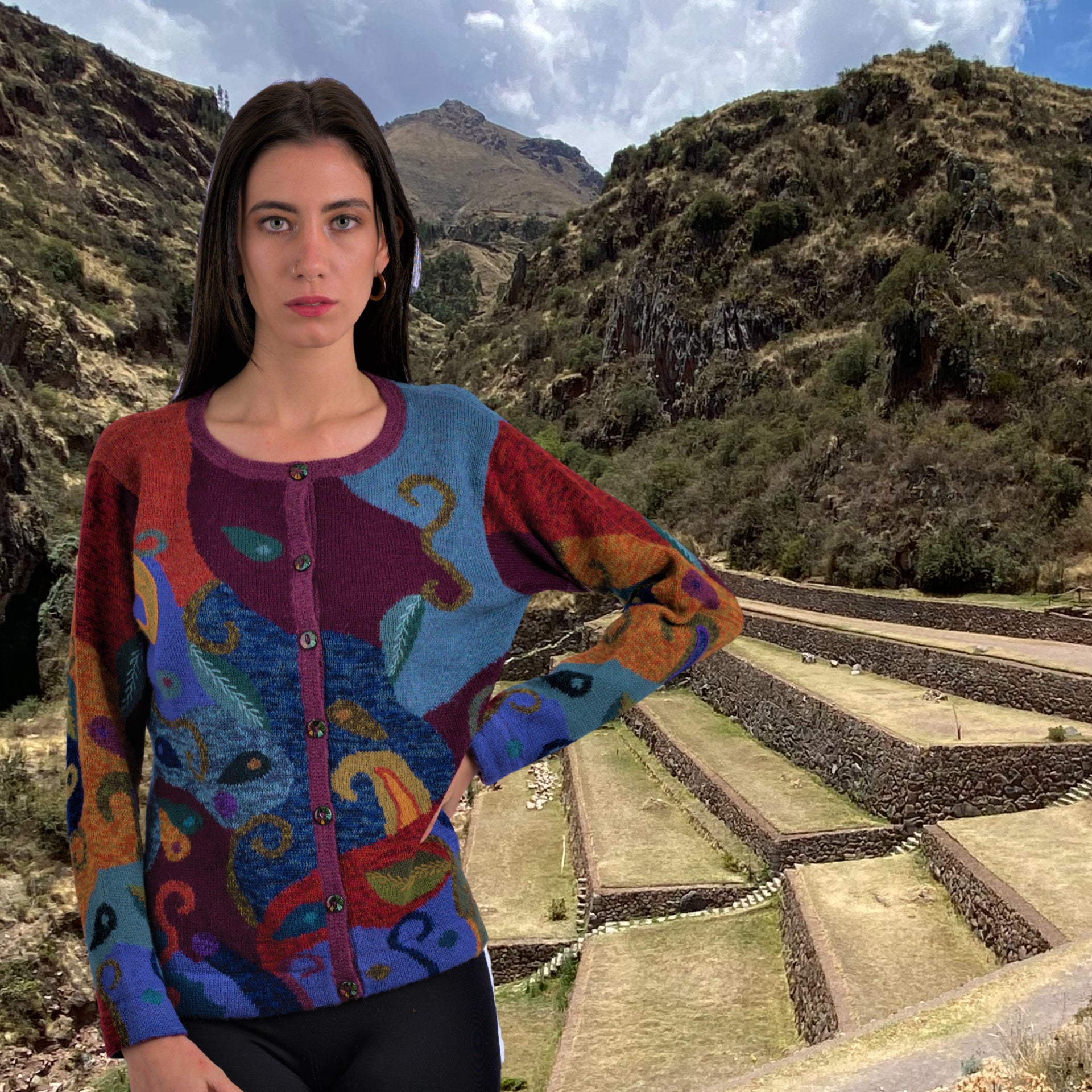 Alpaca Cardigan Sweater for Women (ISIDRA) – Claudia's Alpaca & Vicuna