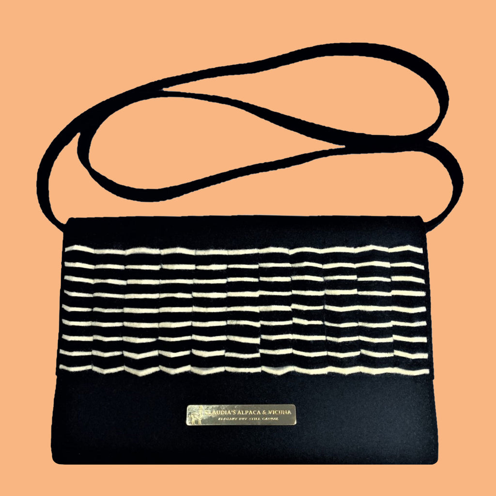 Elegant Clutch Purse, Crossbody Bag, elegant Alpaca felt material.