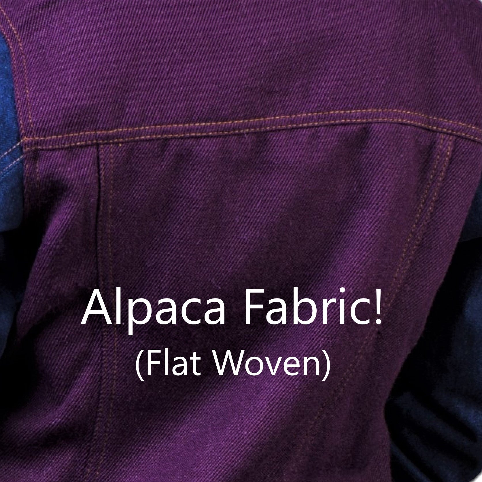 Denim jacket for women with elegant alpaca fabric application.