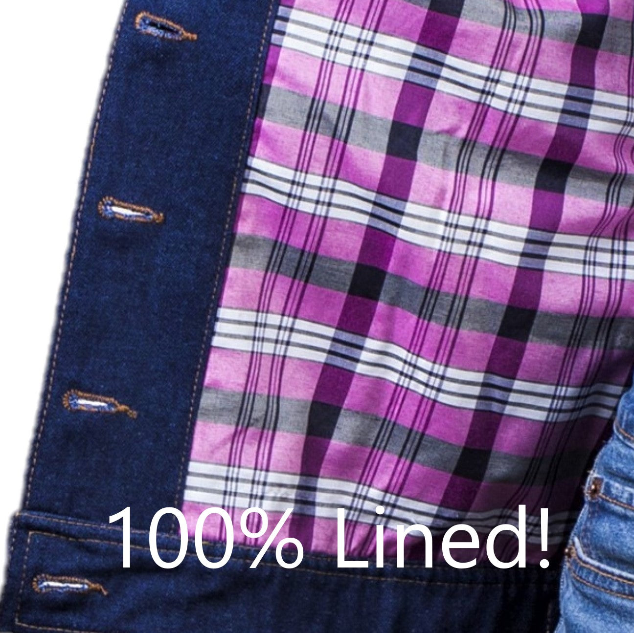 Denim jacket for women with elegant alpaca fabric application.